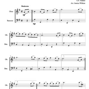 Handel Gavotte in G major - oboe & bassoon duet (Digital Download)