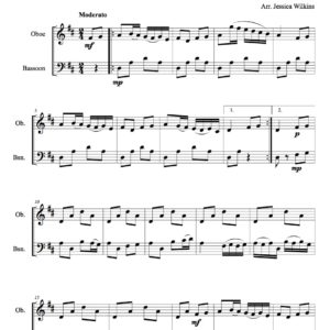 Dandrieu Gavotte in D major - oboe & bassoon duet (Digital Download)