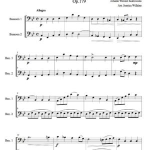 Kalliwoda Bassoon Duo no.1 op.179 (Digital Download)