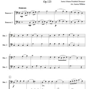 Dotzauer Study No.1 - Bassoon duet (Digital Download)