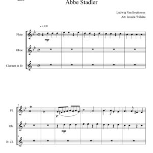 Beethoven Abbe Stadler - Flute,Oboe,Clarinet Trio (Digital Download)