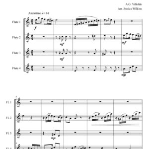Villoldo Acorazado Rivadavia - Flute Quartet (Digital Download)