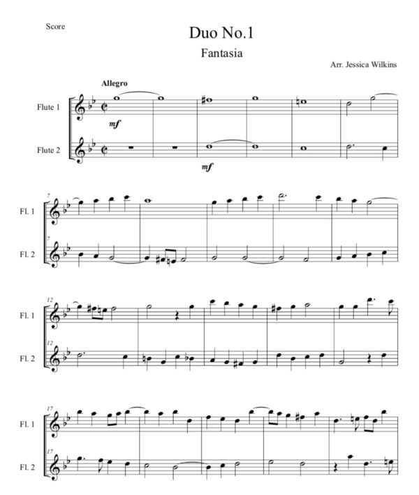 Flute Duet No.1 "Fantasia" (Digital Download)