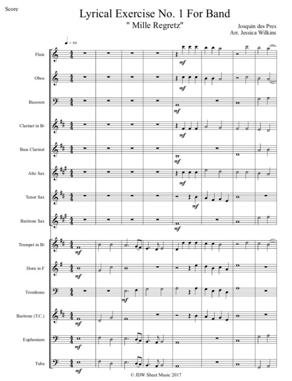 20 Lyrical Band Exercises - Digital Download (Score & Parts)
