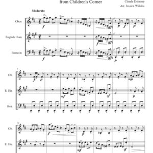 Golliwog's Cakewalk - Oboe,English horn, Bassoon Trio (Digital Download)
