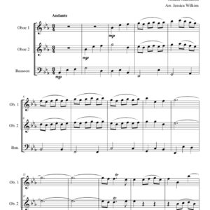 Mattheson Sonata VIII - Oboe & Bassoon Trio (Digital Download)