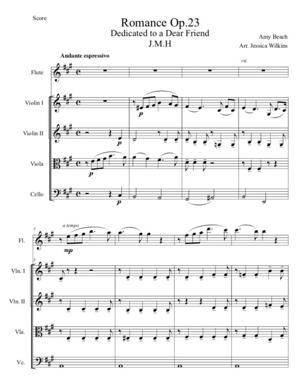 Beach Romance Op.23 - Flute & Strings (Digital Download)