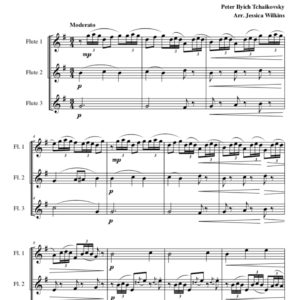 Tchaikovsky Song of the Lark - Flute Trio (Digital Download)