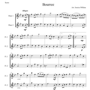 Bourree - Flute Duet (Digital Download)