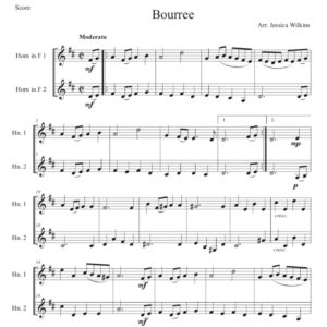 Bourree French horn Duet (Digital Download)