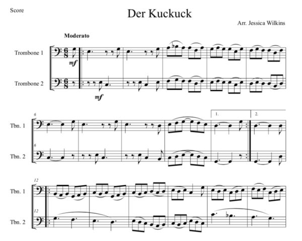 "The Cuckoo" - Trombone Duet (Digital Download)