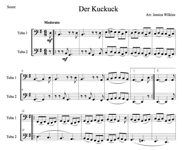 “THE CUCKOO” - Tuba Duet (Digital Download)