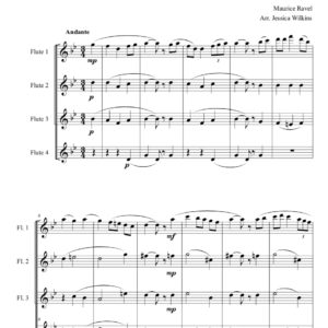 Ravel Menuet - Flute Quartet (Digital Download)