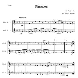 Rigaudon - French horn duet (Digital Download)