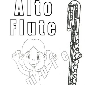 20 Flute Coloring Pages (Digital Download)