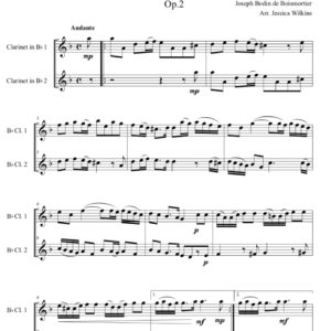 Boismortier Sonata No.1 Op.2 - Clarinet Duet (Digital Download)