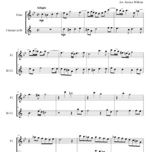 Courteville Sonata No.1 - Flute & Clarinet Duet (Digital Download)