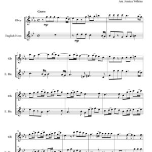 Croft Oboe & English horn Duet in C minor (Digital Download)