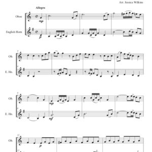 Kunze Oboe & English horn Duet in C major (Digital Download)