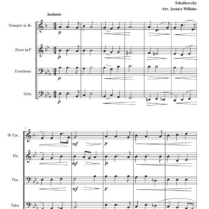 Tchaikovsky Morning Prayer - Brass Quartet (Digital Download)
