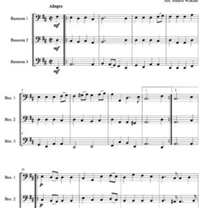 Mattheson Bourree & Minuet Bassoon trio (Digital Download)