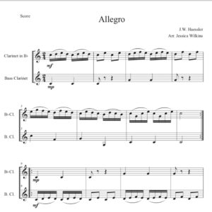 Haessler Allegro - Clarinet & Bass Clarinet (Digital Download)