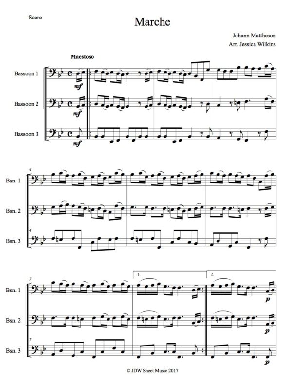 Mattheson Marche Bassoon Trio (Digital Download)