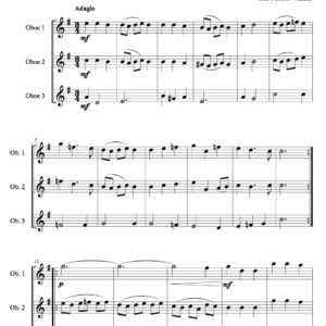 Mattheson Menuet - Oboe Trio (Digital Download)