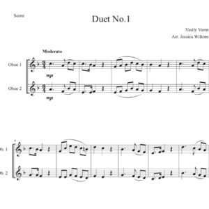 Intermediate oboe duets in F major (Digital Download)
