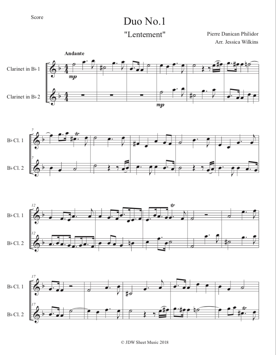 The Dotted Rhythm Book 10 Intermediate Clarinet Duets Digital Download
