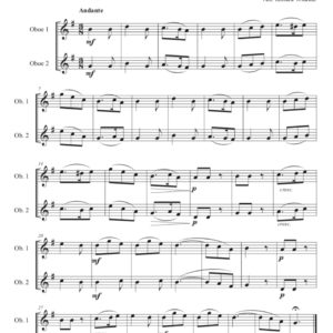 Intermediate Oboe Duets in G Major (Digital Download)