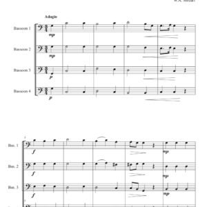 Mozart Calm of the Evening - Bassoon Quartet (Digital Download)