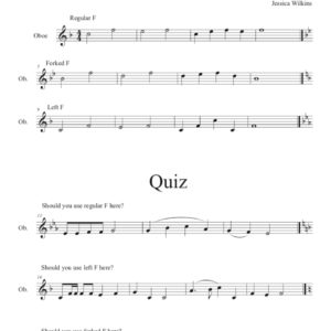Which "F" Do I Use? - Oboe Method Book (Digital Download)