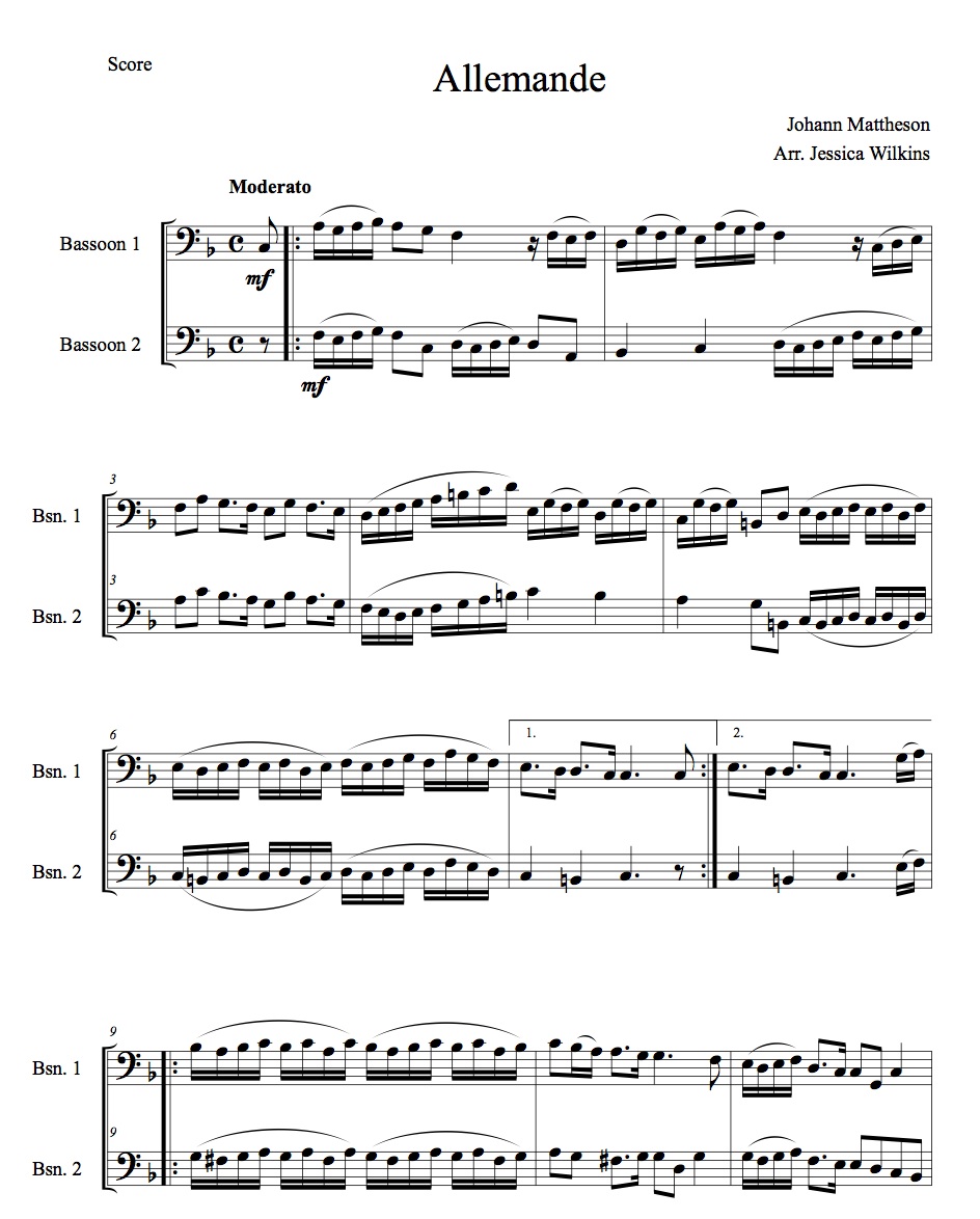 Bassoon duets discount