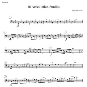 16 Articulation Studies for Bassoon (Digital Download)