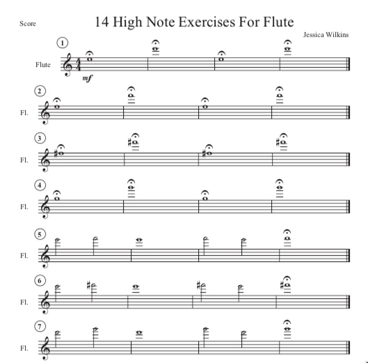 High Note Exercises for Flute (Digital Download) – JDW Sheet Music