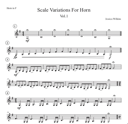e flat major scale french horn