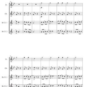 Gottschalk Souvenir de porto rico - Flute, Oboe, 2 Clarinets (Digital Download)