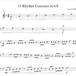 15 Rhythm Exercises in 6/8 - Solo oboe (Digital Download)