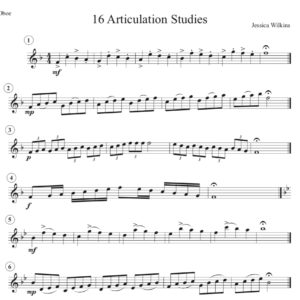 16 Articulation Studies for Oboe (Digital Download)