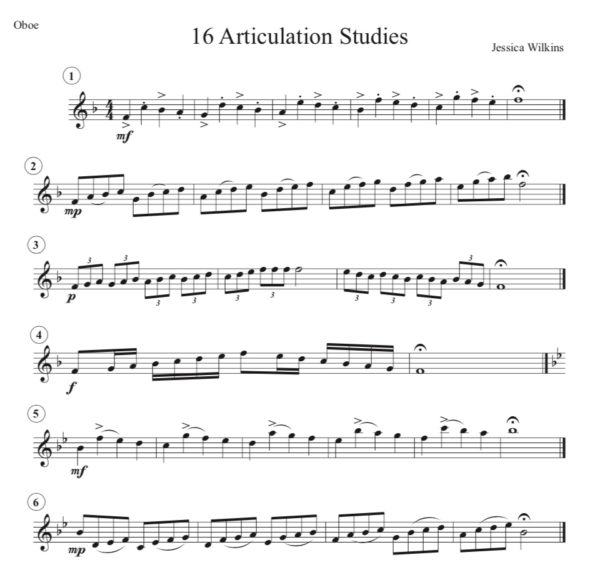 16 Articulation Studies for Oboe (Digital Download)