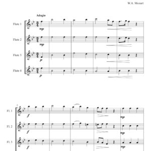 Mozart Calm of the Evening - Flute Quartet (Digital Download)