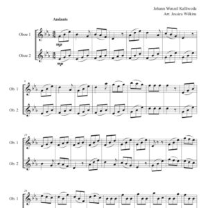 Kalliwoda Easy Oboe Duo In E Flat Major (Digital Download)