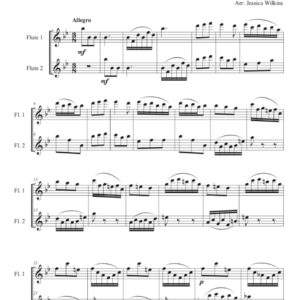 Scarlatti Sonata in B flat Major K.2 - Flute Duet (Digital Download)