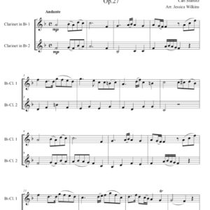 Stamitz Romance in F Major Op.27 - Clarinet Duet (Digital Download)
