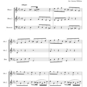 Scarlatti Trio Sonata K.11 - Two Oboes & Bassoon (Digital Download)