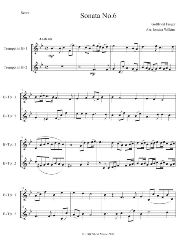 Finger Sonata No.6 - Trumpet Duet (Digital Download)
