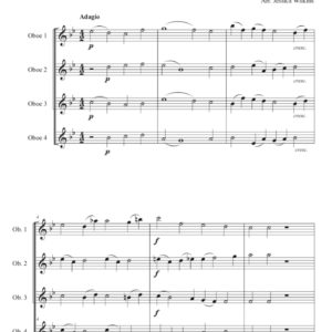 Brahms O Bone Jesu - Oboe Quartet (Digital Download)