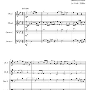 Scarlatti Sonata K.8 - Two oboes & Two Bassoons (Digital Download)