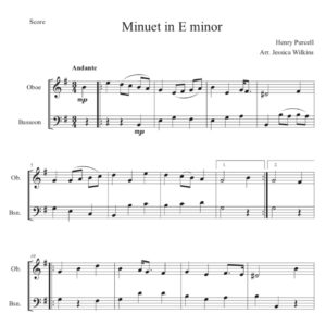 Purcell Oboe & Bassoon Duet in E minor (Digital Download)